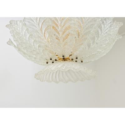 Vintage Murano Glass Palmette Suspension Light