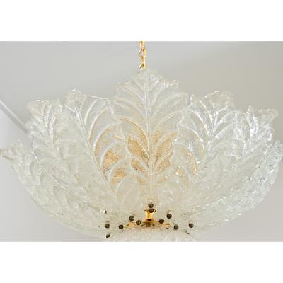Vintage Murano Glass Palmette Suspension Light