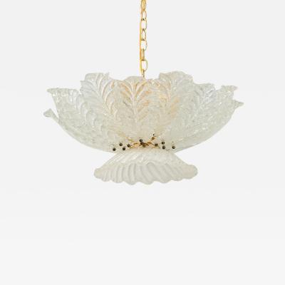 Vintage Murano Glass Palmette Suspension Light