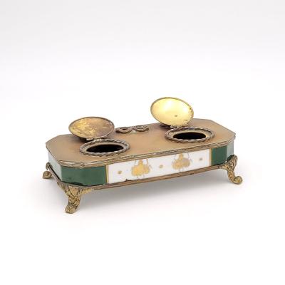Vintage Napoleonic Style Inkwell France circa 1950