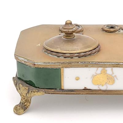 Vintage Napoleonic Style Inkwell France circa 1950