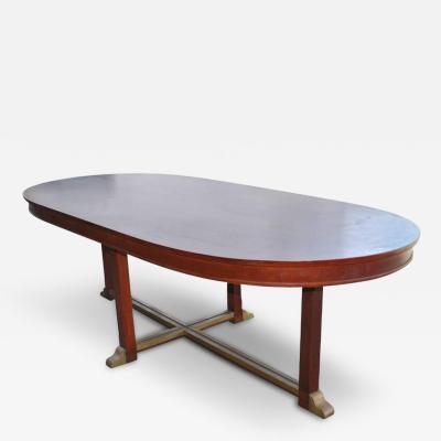Vintage Neoclassical Style Racetrack Dining Conference Table