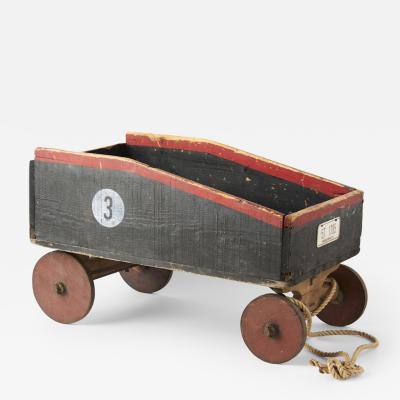 Vintage New England Wagon with Rope Pull