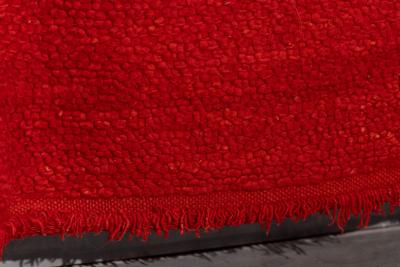 Vintage North African Low Pile Wool Rug Circa 1970