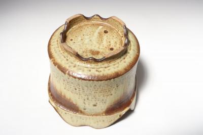 Vintage Ochre Studio Pottery Square Planter by Deanna Nichols