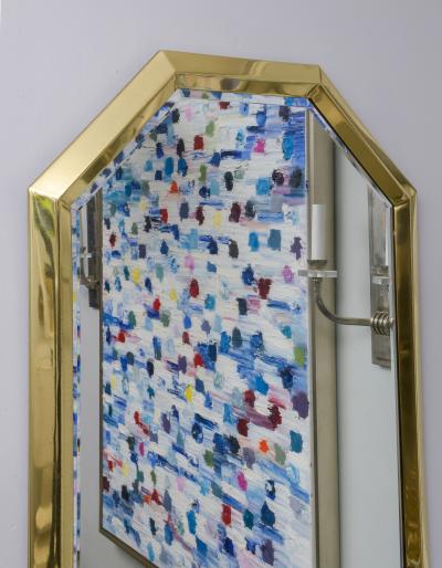 Vintage Octagonal Brass Mirror