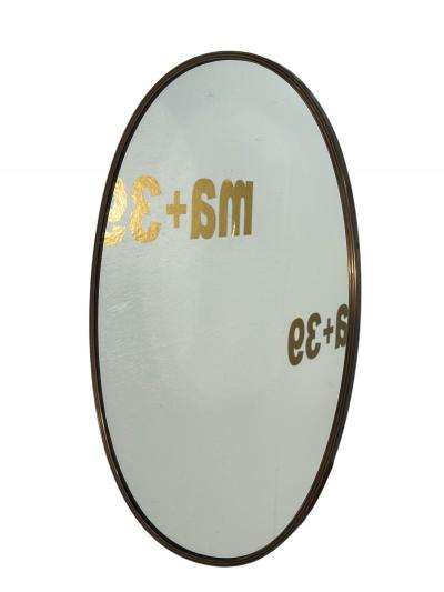 Vintage Oval Italian Wall Mirror 1960s