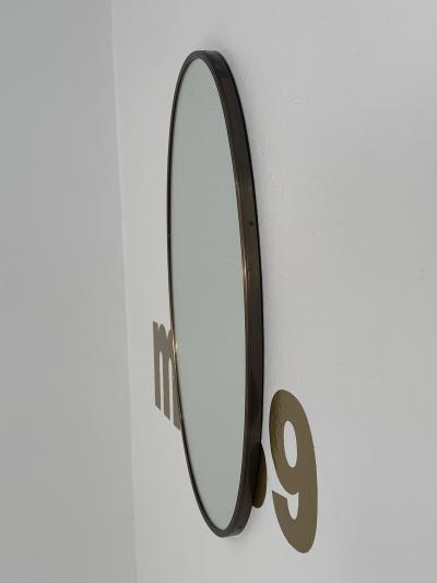 Vintage Oval Italian Wall Mirror 1960s
