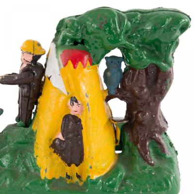 Vintage Painted Mechanical Scout Camp Coin Bank