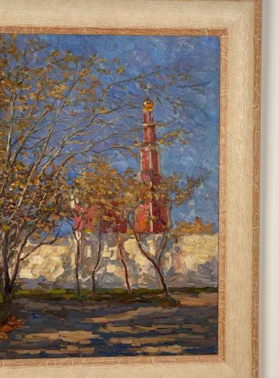 Vintage Painting of Novodevichy Monastery signed Sergey 1994 