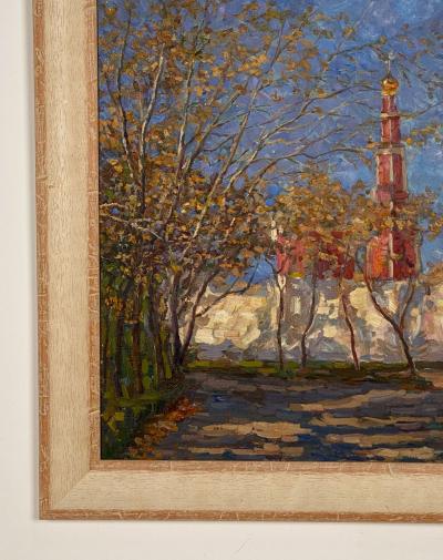 Vintage Painting of Novodevichy Monastery signed Sergey 1994 