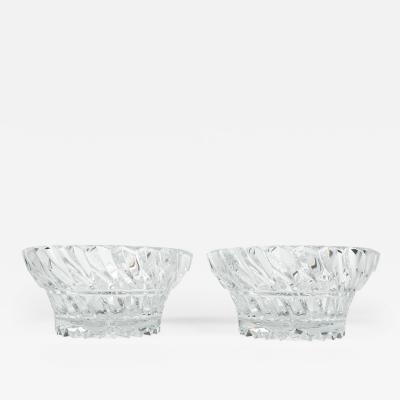 Vintage Pair Heavy Cut Crystal Bowl