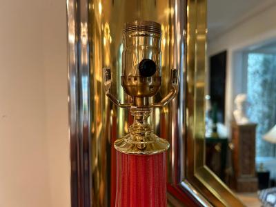 Vintage Pair Of Murano Glass Lamps