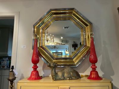 Vintage Pair Of Murano Glass Lamps