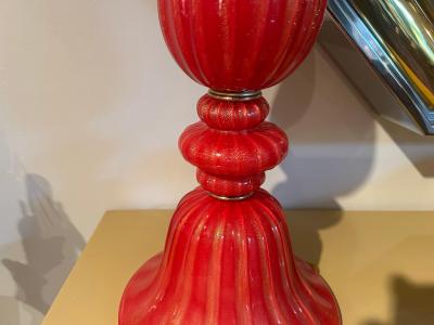 Vintage Pair Of Murano Glass Lamps