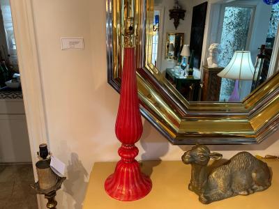 Vintage Pair Of Murano Glass Lamps