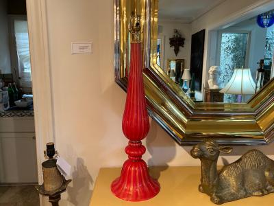 Vintage Pair Of Murano Glass Lamps