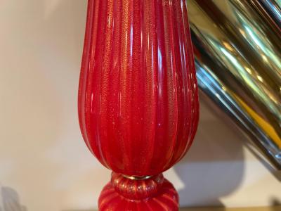 Vintage Pair Of Murano Glass Lamps