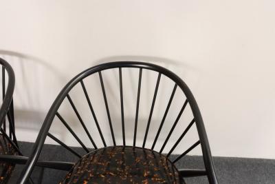 Vintage Pair Swedish Ebonized Beechwood Sunfeather Lounge Chairs by Sonna Rosen