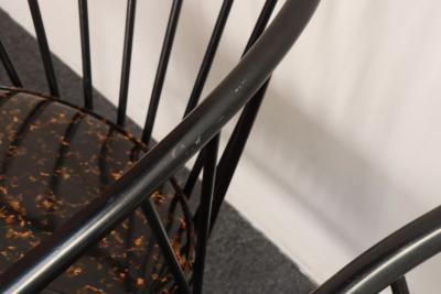 Vintage Pair Swedish Ebonized Beechwood Sunfeather Lounge Chairs by Sonna Rosen