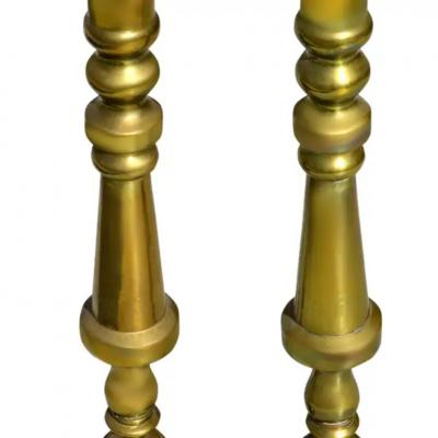 Vintage Pair of 23 Brass Candle Holders
