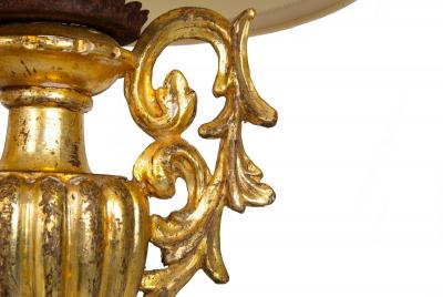 Vintage Pair of Carved Giltwood Table Lamps