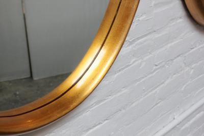Vintage Pair of Labarge Oval Giltwood Wall Mirrors