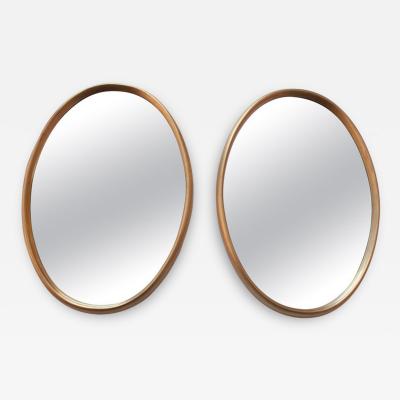Vintage Pair of Labarge Oval Giltwood Wall Mirrors