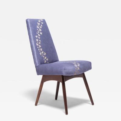 Vintage Pearsall Chair with Laser Cut Butterflies on Hide