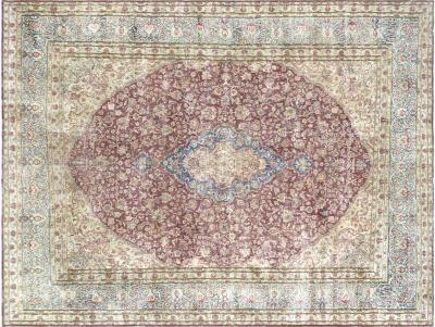 Vintage Persian Kerman Rug 911 x 13