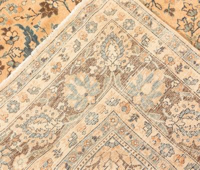 Vintage Persian Meshad Botanic Handmade Wool Carpet