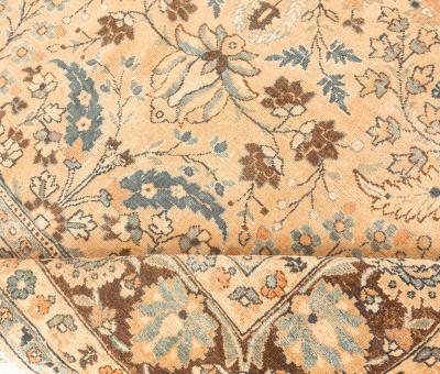 Vintage Persian Meshad Botanic Handmade Wool Carpet