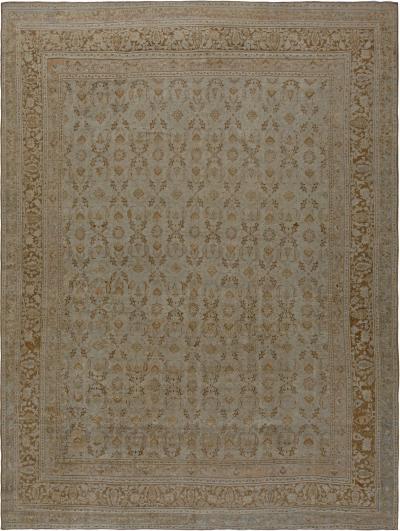 Vintage Persian Meshad Handmade Wool Rug