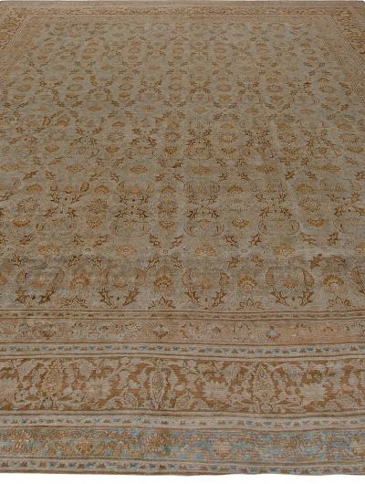 Vintage Persian Meshad Handmade Wool Rug