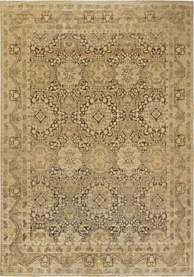 Vintage Persian Tabriz Handmade Wool Rug