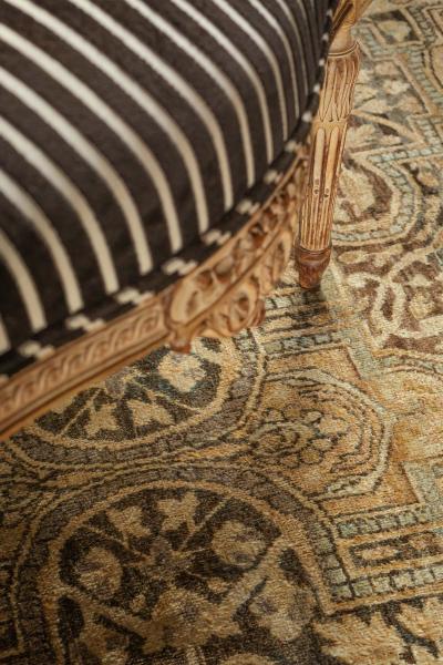 Vintage Persian Tabriz Handmade Wool Rug