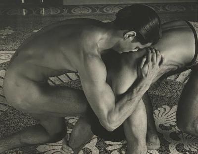Vintage Photograph of 2 Nude Models Circa 1970