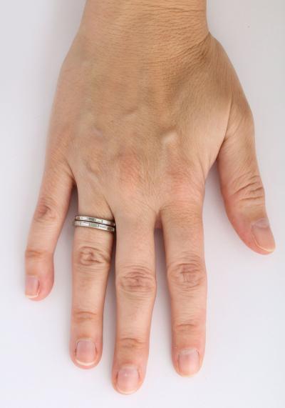 Vintage Platinum and Diamond Baguette Bands each 