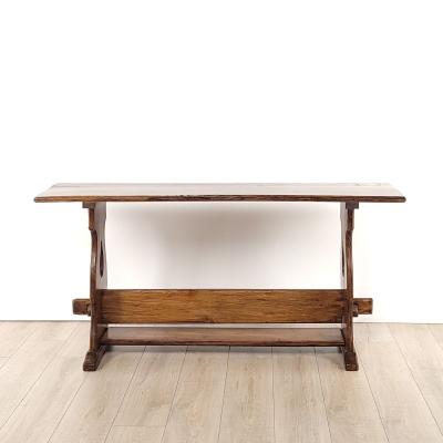 Vintage Provincial Style Pedestal Table in Beechwood circa 1950