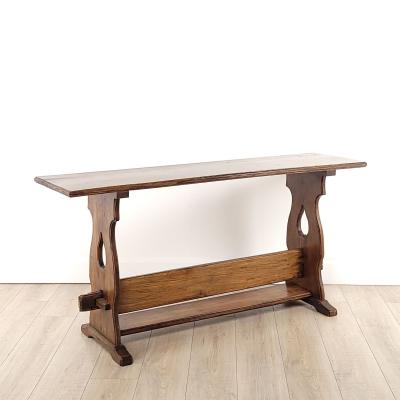 Vintage Provincial Style Pedestal Table in Beechwood circa 1950