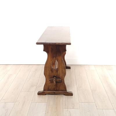 Vintage Provincial Style Pedestal Table in Beechwood circa 1950