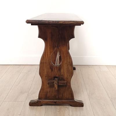 Vintage Provincial Style Pedestal Table in Beechwood circa 1950