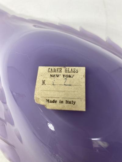 Vintage Purple Lilac Candy Dish from Murano Italy