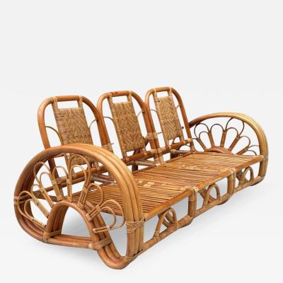 Vintage Rattan Sectional Sofa