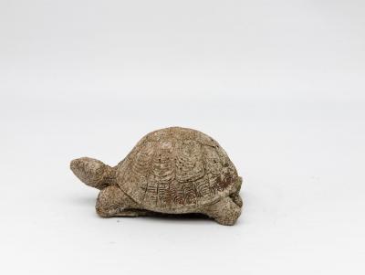Vintage Reconstituted Stone Tortoise or Turtle Garden Ornament England 1970s