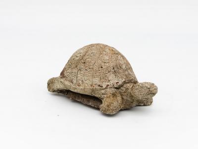 Vintage Reconstituted Stone Tortoise or Turtle Garden Ornament England 1970s