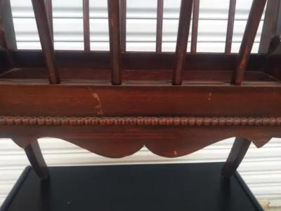 Vintage Regency Style Mahogany Magazine Rack