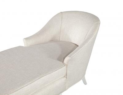 Vintage Restored Chaise Lounge in Cream Fabric