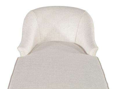 Vintage Restored Chaise Lounge in Cream Fabric