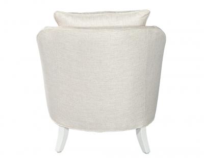 Vintage Restored Chaise Lounge in Cream Fabric